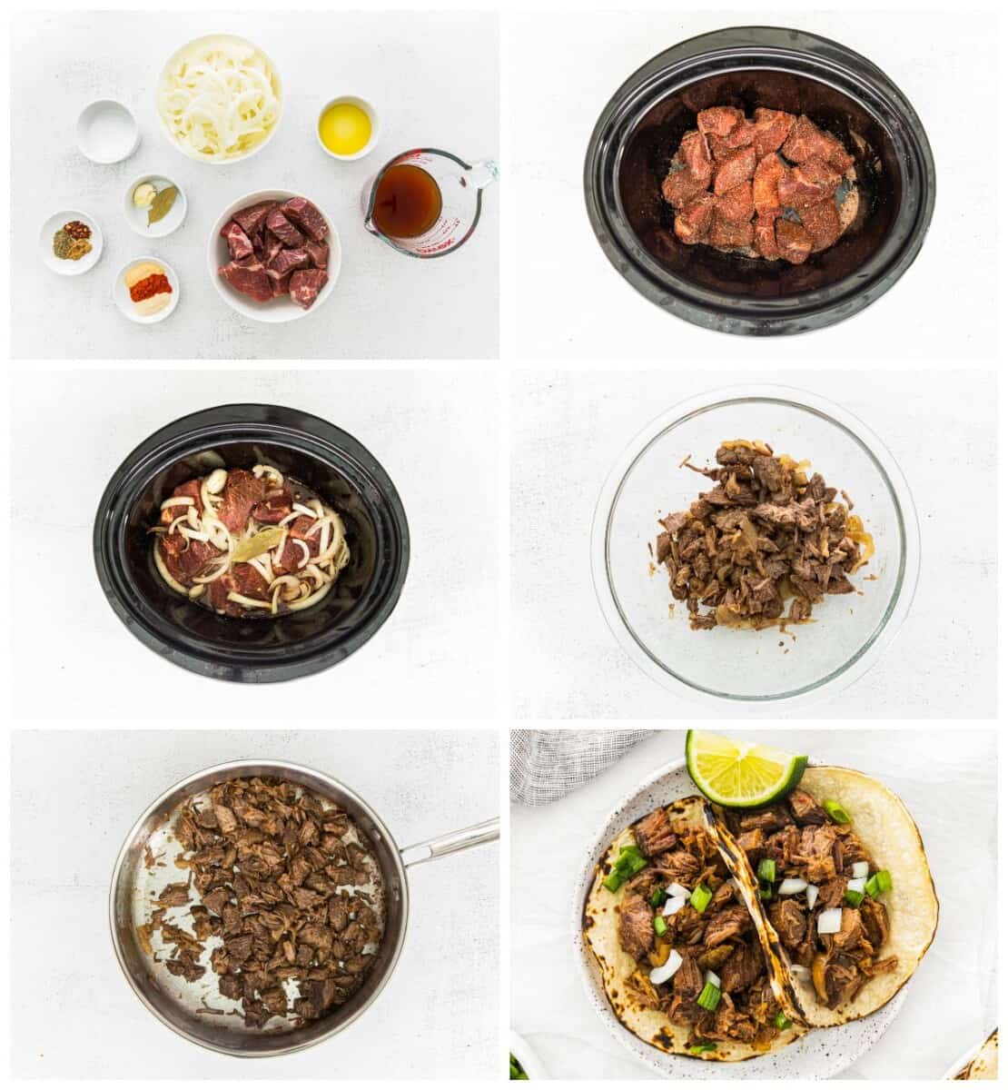 step by step photos for how to make crockpot beef carnitas