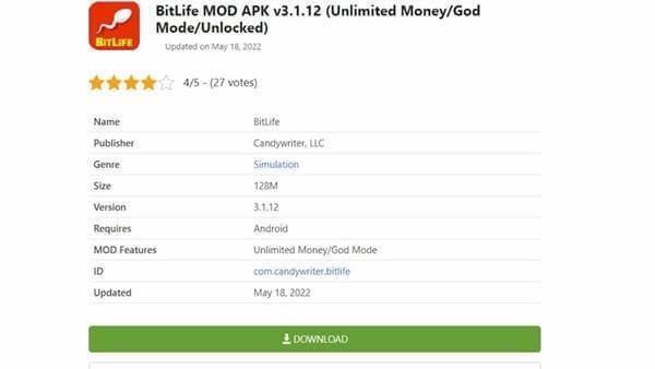 Link Download Bitlife Mod Apk