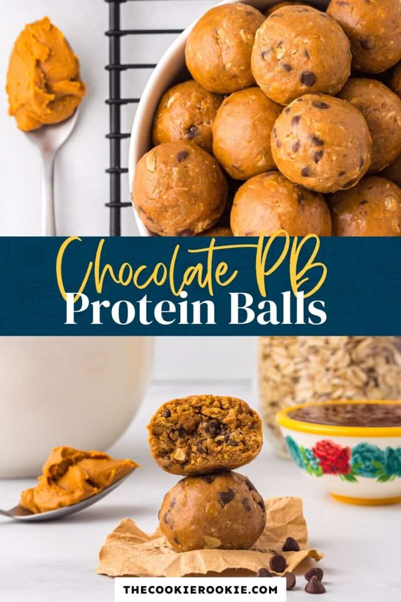 chocolate peanut butter protein balls pinterest