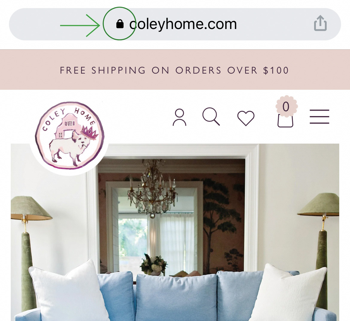 How to tell if website is legit by checking for padlock Buy Furniture