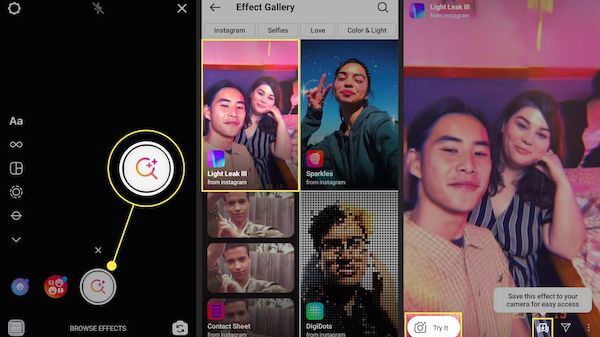 Pada laman berikutnya klik Cari EfekBrowse Effect