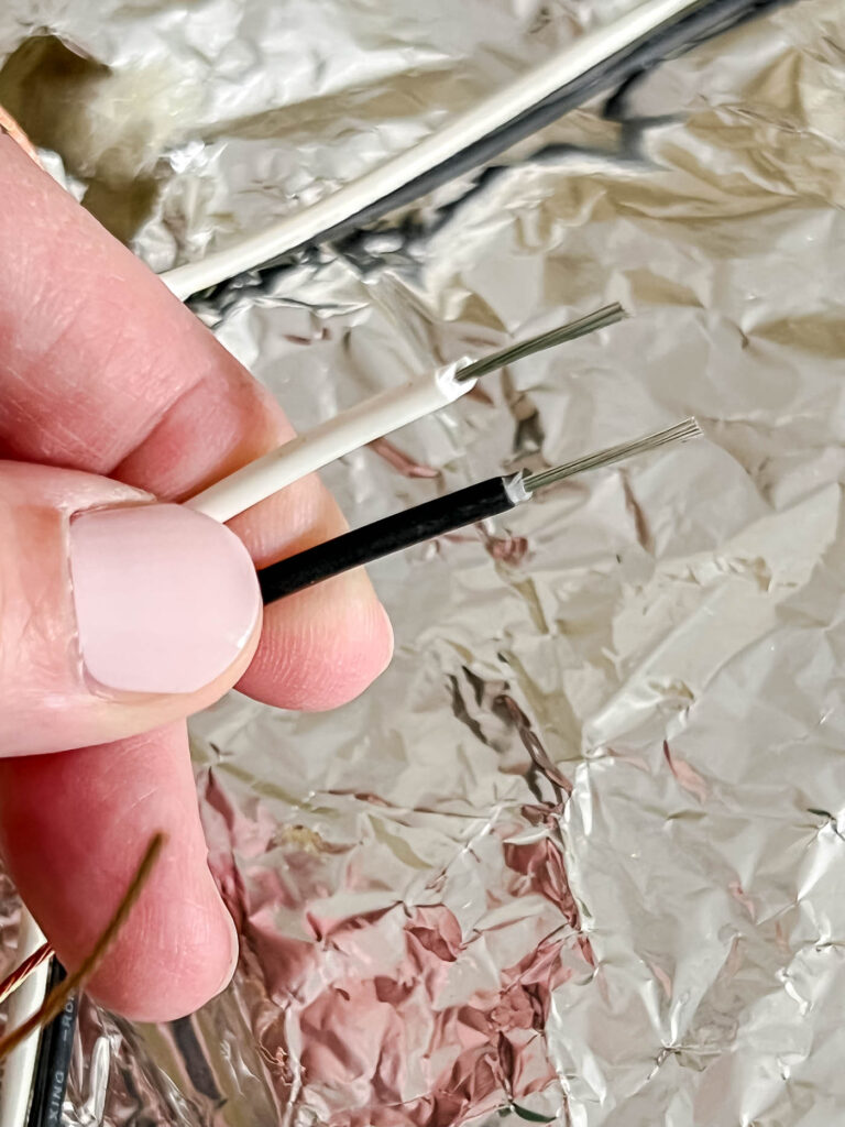 Leave 1/2 inch of wire exposed