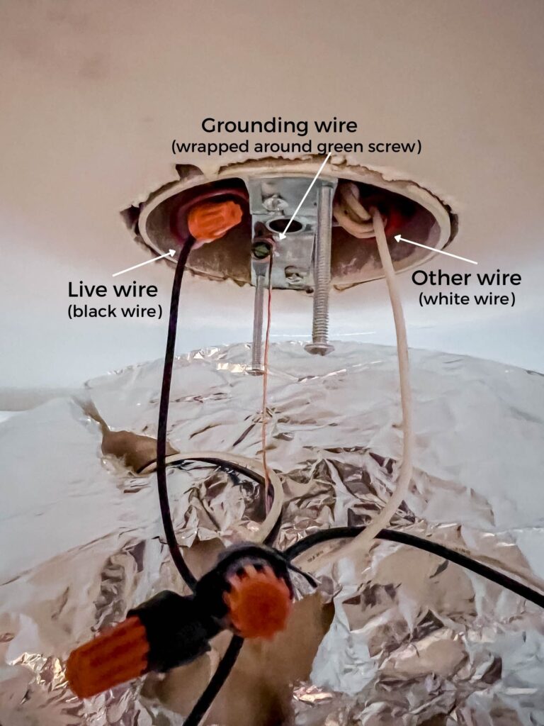 Attach new light fixture wires