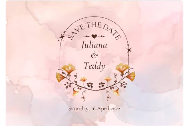 desain undangan nikah pink