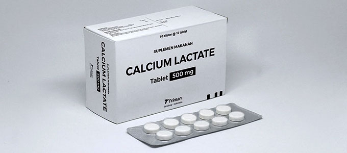 Tablet kalsium laktat 500mg (sumber: triman.co.id)