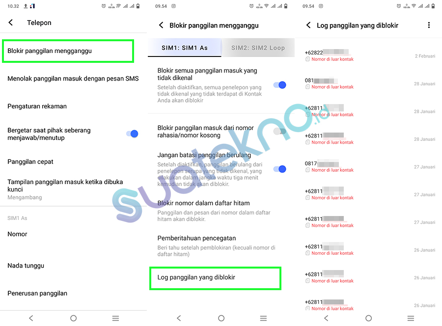 Cara Melihat Daftar Nomor yang Diblokir di Android